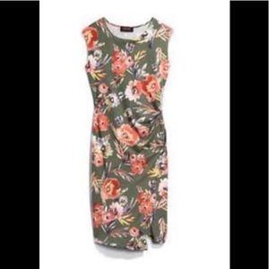 Verse floral brush knit dress